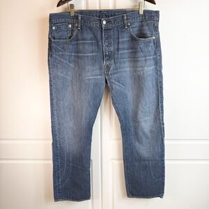 Levis 501 Jeans Mens 40x30 Blue Denim Pants Button Fly Work Straight (Tag40x32)